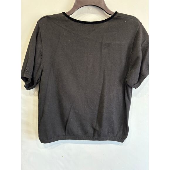 Vintage Berer by Takako Sakon sweater top cotton blend XL Cat "Meaw" - Picture 4 of 4